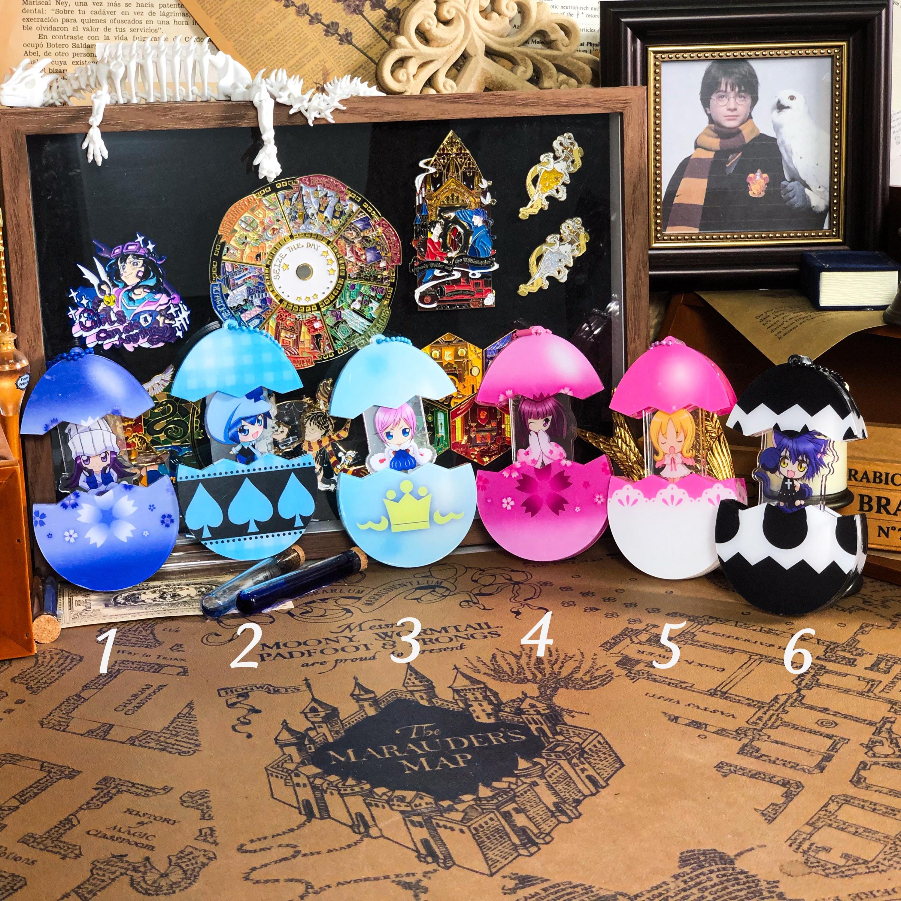 Shugo Chara Egg Pull-out Acrylic Keychain Anime Sliding Charm With