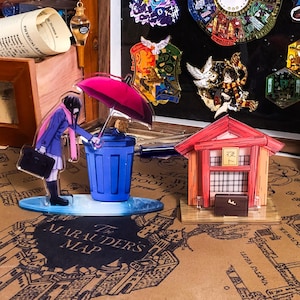 Set di stand in acrilico Noragami con scene estraibili, momento del cestino di Yukine, espositore pop-up per mensole di anime, decorazione regalo per fan