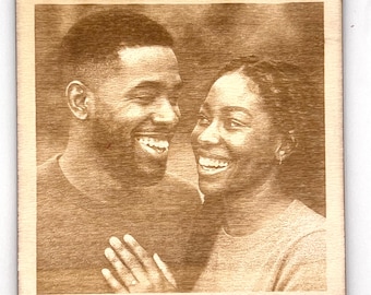 Custom Photo Engraved Wooden Magnet – Polaroid Magnet – Personalized Keepsake Gift – Fridge Art from Your Picture - Photo Booth Filmstrip