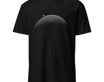 Artemis II Mond Foto T-Shirt NASA Earthset T-Shirt • Weltraum-Mission Shirt • Offizielle Fotografie Grafik T-Shirt • Schwarz Unisex Weltraum Geschenk