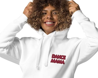 Dance Mama Bestickter Hoodie für Tanzmütter, Dance Mom Geschenk, Dance Team Spiritwear, Besticktes Mom Sweatshirt, Muttertagsgeschenk