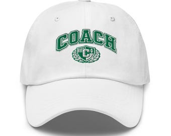 Coach Collegiate Style Dad Hat - Klassische Coach Dad Cap für Männer & Frauen, Coach Geschenk, Coach Baseballmütze, Team Coach Bekleidung, Varsity Coach