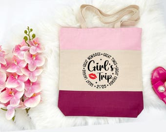 Girls Trip Tote Bag: 2025 Travel Gift, Cotton Canvas