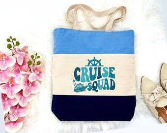 Cruise Squad Tote Bag: Girls Weekend Trip Cotton Totes