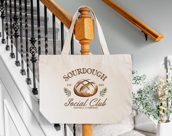 Sourdough Social Club Tote Bag: Bread Lover Gift