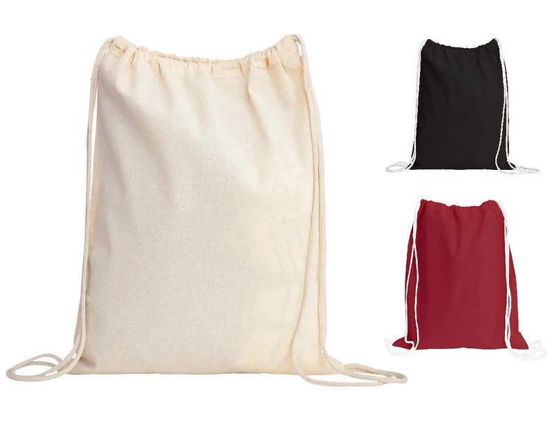 a drawsack bag with a drawsack on the side and a drawsack on