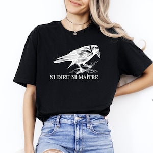 Ni Dieu Ni Maître T-Shirt, Anti-Authoritarian Shirt, Anti Trump Shirt, Protest Shirt, Anarchist Shirt, No God No Master Shirt, Political Tee