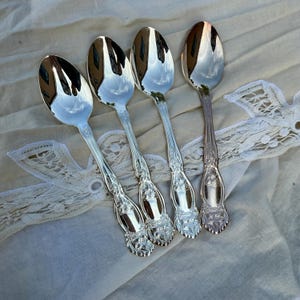 Rare Vintage 1910 SUNKIST by Wm Rogers & Sons Limited Edition ORANGE BLOSSOM Tablespoon, Set of 4