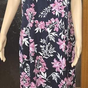 Navy Blue Floral &#39;Millers&#39; Dress Size 20