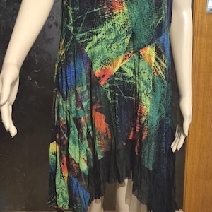 Black Multicoloured, Lined &#39;Wishstone&#39; Dress Size XXL
