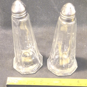 Vintage Glass Salt and Pepper Shakers
