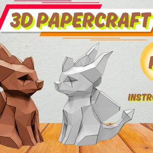 Manualidades de papel 3D / Dragón Spyro / Arte imprimible en 3D / Escultura de papel 3D / Plantilla digital DIY en PDF / Decoración de dragón