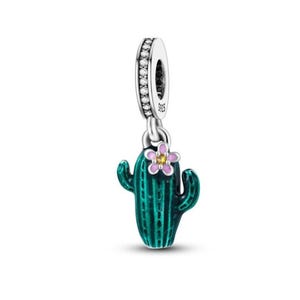 cactus charm 925 sterling silver fit for Pandora bracelet,
