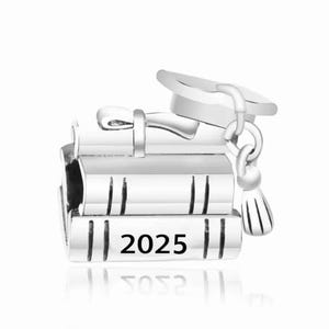 Abschluss Charm 2025 925 Sterling Silber passend für Armband und Kette