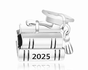 Graduation charm 2025 925 sterling silver fit for bracelet and necklace