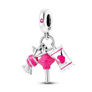 Candy charm fit for pandora style bracelet 925 sterling silver