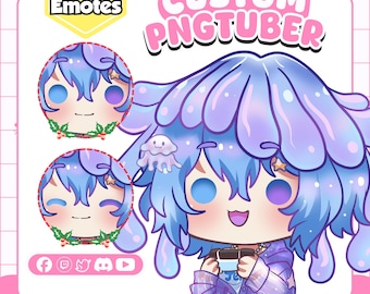 Custom Cute PNGtuber Commission | Chibi Kawaii Streaming Avatar for Veadotube, OBS & Twitch