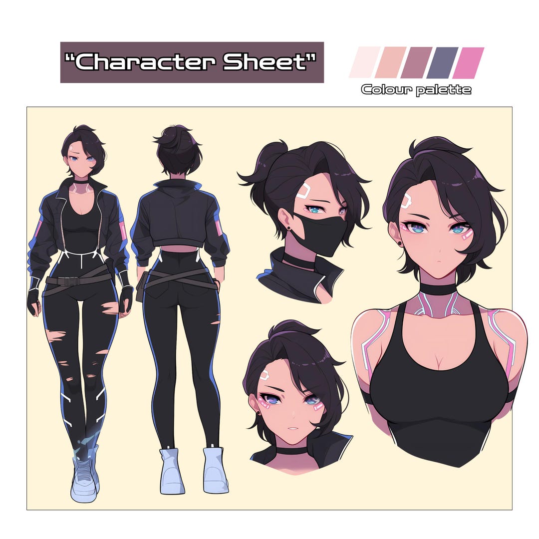 Custom Character Reference Sheet: Furry, Vtuber, OC Design - Etsy Canada