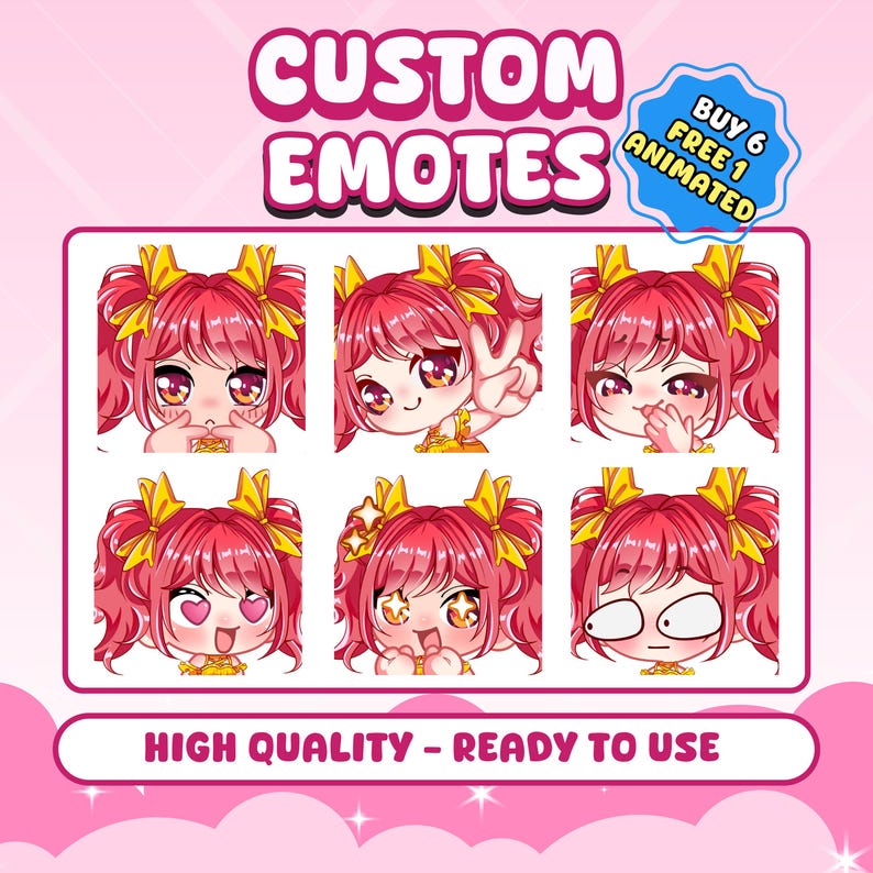 CUSOM TWITCH EMOTES, Telegram Sticker, Chibi Emotes, Twitch Emotes, Emote for streamer Twitch, Facebook, Discord, Chibi Emotes, Cute Emotes, Animal Emotes, Emotes commission, Custom Chibi, Chibi character, Custom emotes, Twitch, Cute Emotes, Kick Emotes, ych emotes, Vtuber Emotes, Twitch emotes pack, animated emotes, vtuber emotes, stream emotes, anime emotes, discord, emotes, Chibi character, chibi panel, Personalized twitch, Twitch overlay, Twitch, panel twitch, personalised gift, gift for him