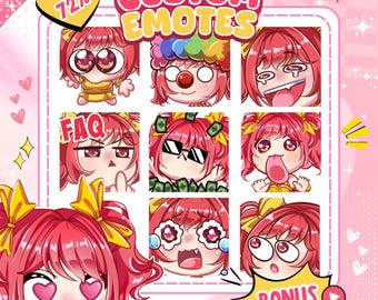 カスタムTwitchエモート、アニメーションエモート、VTuberエモート、キックエモート、Discord、Facebook、ストリーマー向けTwitchエモート、ちびTwitchエモート、YouTube