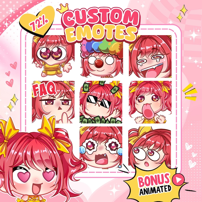CUSOM TWITCH EMOTES, Telegram Sticker, Chibi Emotes, Twitch Emotes, Emote for streamer Twitch, Facebook, Discord, Chibi Emotes, Cute Emotes, Animal Emotes, Emotes commission, Custom Chibi, Chibi character, Custom emotes, Twitch, Cute Emotes, Kick Emotes, ych emotes, Vtuber Emotes, Twitch emotes pack, animated emotes, vtuber emotes, stream emotes, anime emotes, discord, emotes, Chibi character, chibi panel, Personalized twitch, Twitch overlay, Twitch, panel twitch, personalised gift, gift for him
