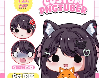 カスタムChibi PNGTuber、Pngtuberコミッション、ストリーミングアバターコミッション、カスタムPNGtuber、Chibi PNGTuberアバター、PNGtuberモデル、ギフト