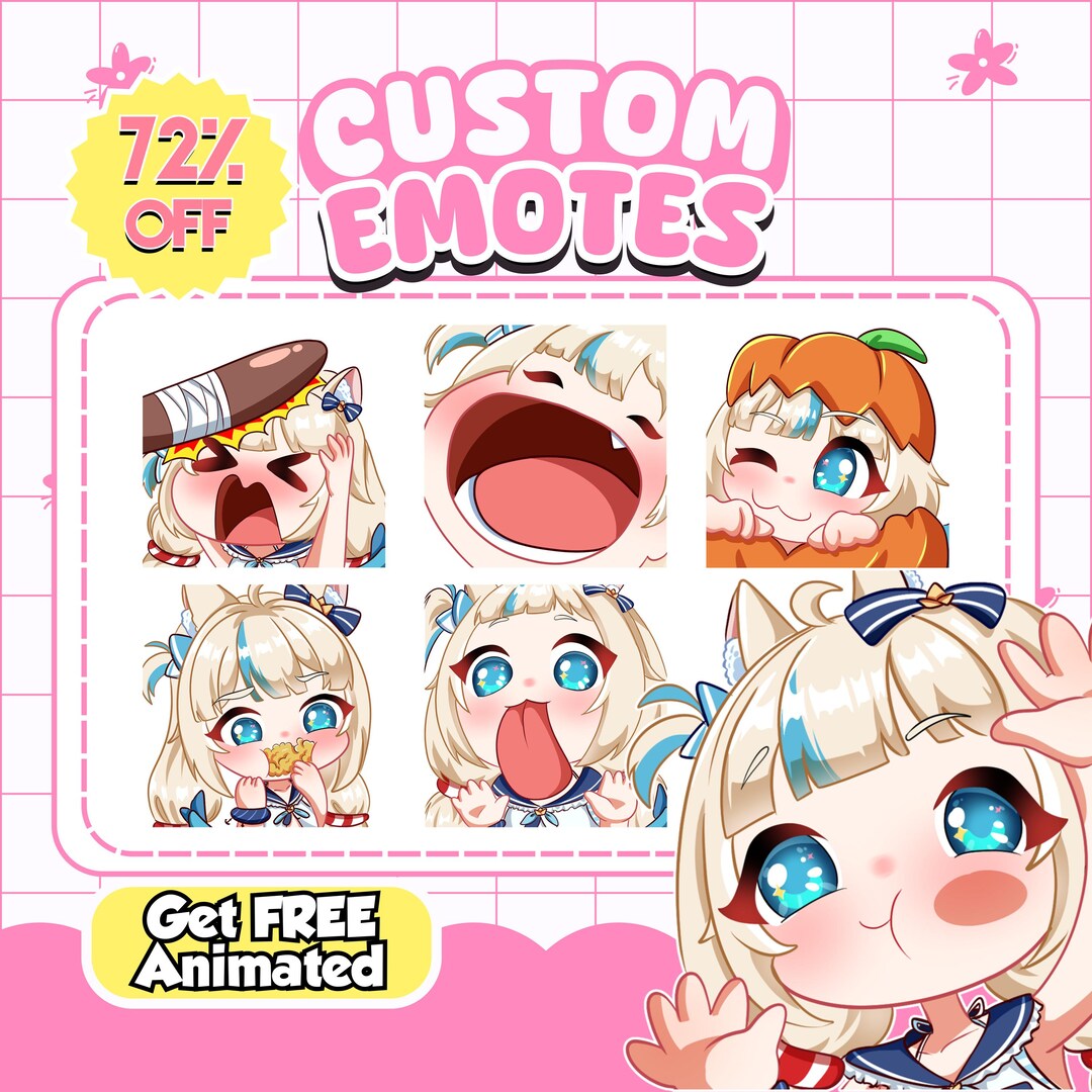 Custom Twitch Emote, Animated Emotes, Vtuber Emotes, Twitch Emote for ...
