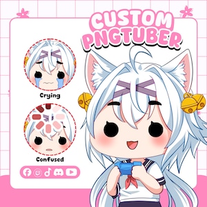 Custom Chibi PNGTuber, Pngtuber Commission, Streaming Avatar Commission, Custom PNGtuber, Chibi PNGTuber Avatar, PNGtuber Model, Gift, Youtube, Discord, twitch, Live2d Model, Custom Pngtuber model, Chibi Pngtuber, Vtuber commission, Custom Vtuber model, Custom live2d model, Avatar Model, Pngtuber Commission, Personalised avatar, Chibi commission, Pngtuber chibi, TikTok, Kick
