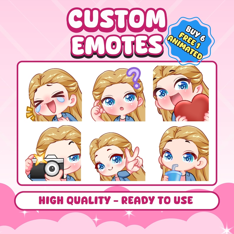 CUSOM TWITCH EMOTES, Telegram Sticker, Chibi Emotes, Twitch Emotes, Emote for streamer Twitch, Facebook, Discord, Chibi Emotes, Cute Emotes, Animal Emotes, Emotes commission, Custom Chibi, Chibi character, Custom emotes, Twitch, Cute Emotes, Kick Emotes, ych emotes, Vtuber Emotes, Twitch emotes pack, animated emotes, vtuber emotes, stream emotes, anime emotes, discord, emotes, Chibi character, chibi panel, Personalized twitch, Twitch overlay, Twitch, panel twitch, personalised gift, gift for him