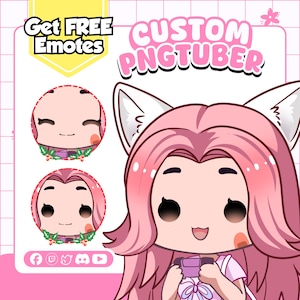 Avatar PNGTuber Chibi personnalisé, commission de streaming