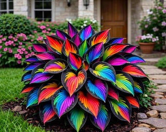 Rare Rainbow Hosta Seeds, Variegated Heart-Shaped Foliage, Shade Garden Perennial
