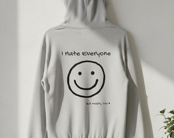 I Hate Everyone But Mostly You SVG PNG. Funny Anti Social Introvert Gift. Sarcastic Quote File Tee.