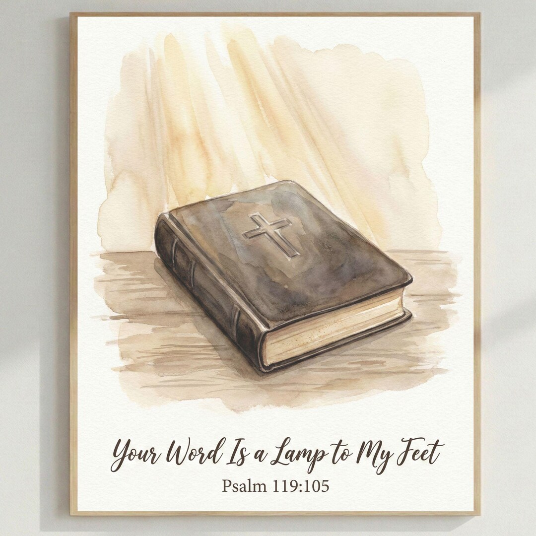 Open Bible Watercolor Print Psalm 119 105 Scripture Wall Art digital open-bible-watercolor-print-psalm-119-105-scripture-wall-art-digital