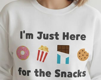 I'm Just Here For The Snacks SVG PNG | Donut Popcorn Mug Shirt Cut File