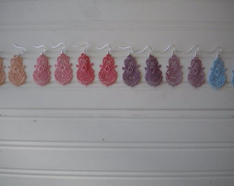 Bulk lace earrings, 20 pairs of boutique earrings wholesale earrings, shabby chic earring, bulk jewelry, chic earrings chandelier original