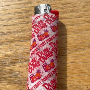 Dum Dum Candy Wrapper Lighter - Red - Fruit Punch Lollipop Candy Wrapper - Bic Lighter