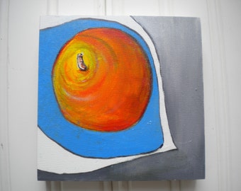 Bodegón de manzanas, pintura al óleo original - Arte - Pintura - Decoración del hogar - Naturaleza - Pintura al óleo - Listo para enviar - Arte pequeño
