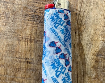 Dum Dum Candy Wrapper Lighter - Blue - Cotton Candy Wrapper - Bic Lighter