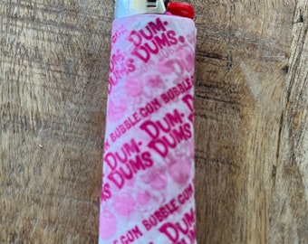 Dum Dum Candy Wrapper Lighter - Pink - Bubblegum Candy Wrapper - Bic Lighter