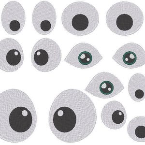Embroidery file eyes filled for stuffed animals pillows bed snakes machine embroidery embroidery design embroidery pattern