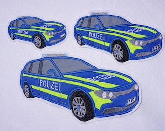 Archivo de bordado, coche de policía, máquina de policía, bordado, diseño de bordado, patrón de bordado
