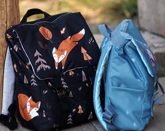 E-book: Cómo coser una mochila con patrón en 3 tallas. Instrucciones de costura (PDF, solo en alemán).