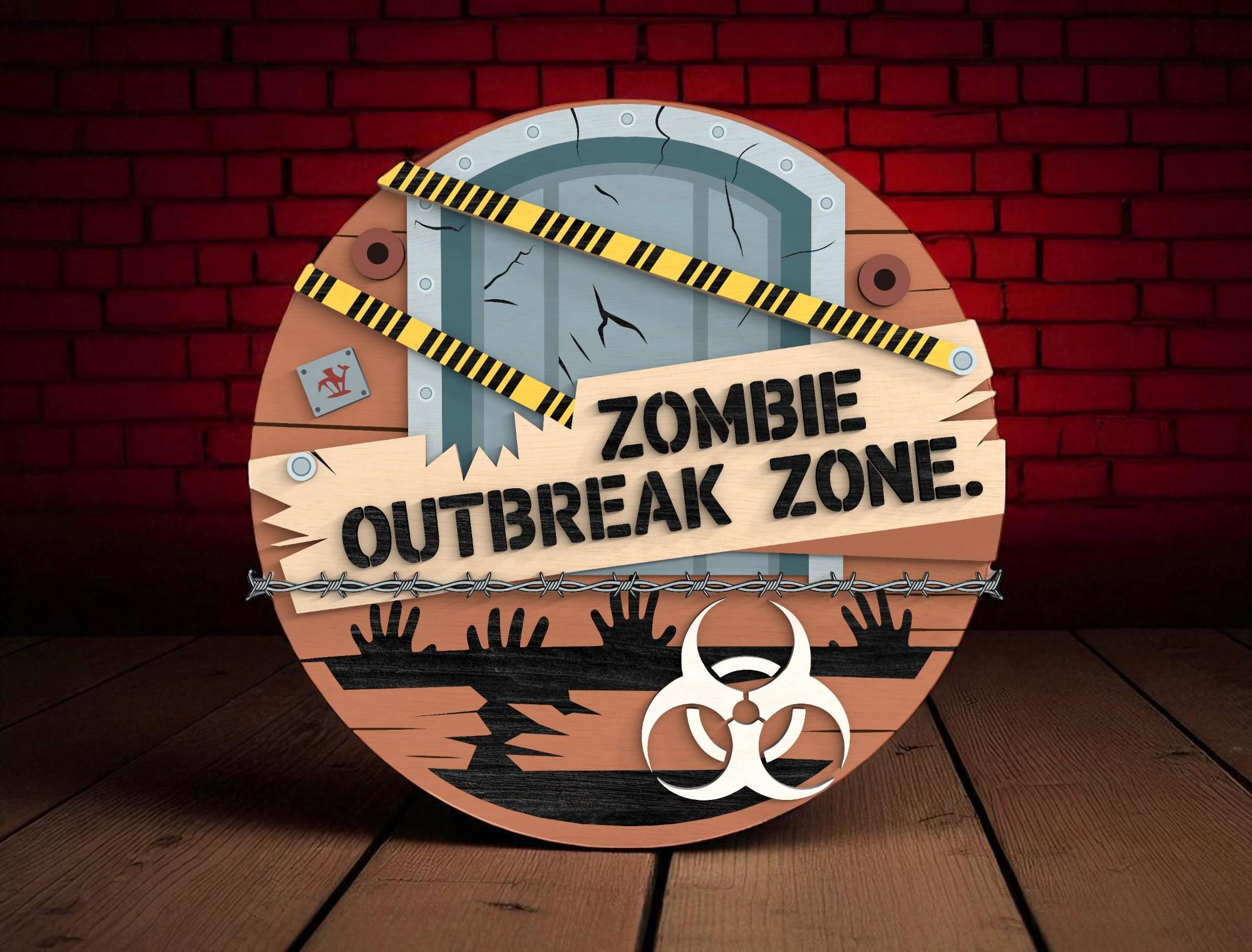 Zerbino 1art1 "Zombies Keep Out" 70x50 Cm: Resistente, Antiscivolo, Lavabile. Divertente E Originale Per Una Casa Con Stile! - 2