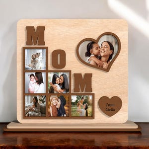 MOM Photo Frame Digital Files Laser Cut SVG |  Layered Laser Cut Digital File for Glowforge xTool | From Kids Personalized Frame