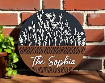 Wildflower Family Name Sign: Layered Laser Cut SVG (Digital Download