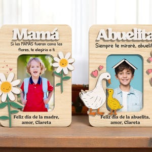Marco de Fotos Digital para Mamá con Diseño Dulce de Corazón y Frase Amorosa - Archivos Láser para el Día de la Madre - Bundle de 2 Diseños