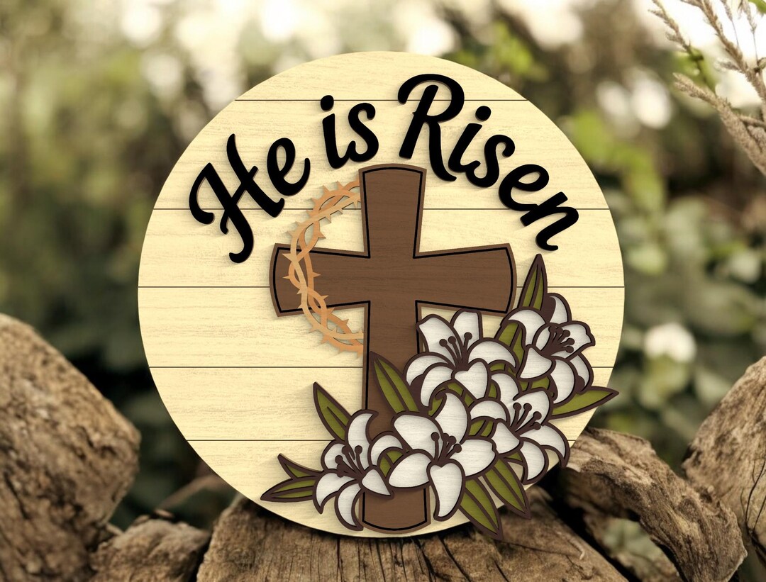 Christian Easter Cross Welcome Sign Laser Cut Digital Files SVG ...