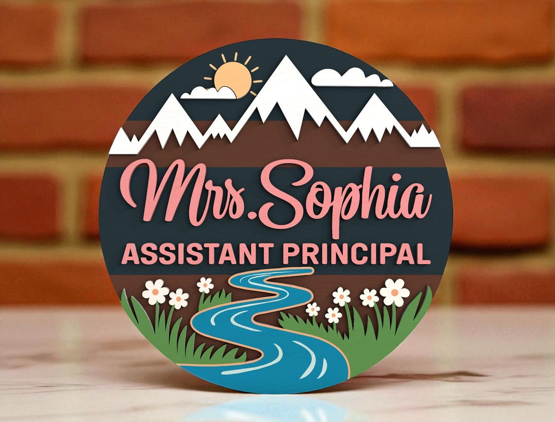 Assistant Sign Assistant Principal Welcome Sign Laser Cut Digital Files SVG ...