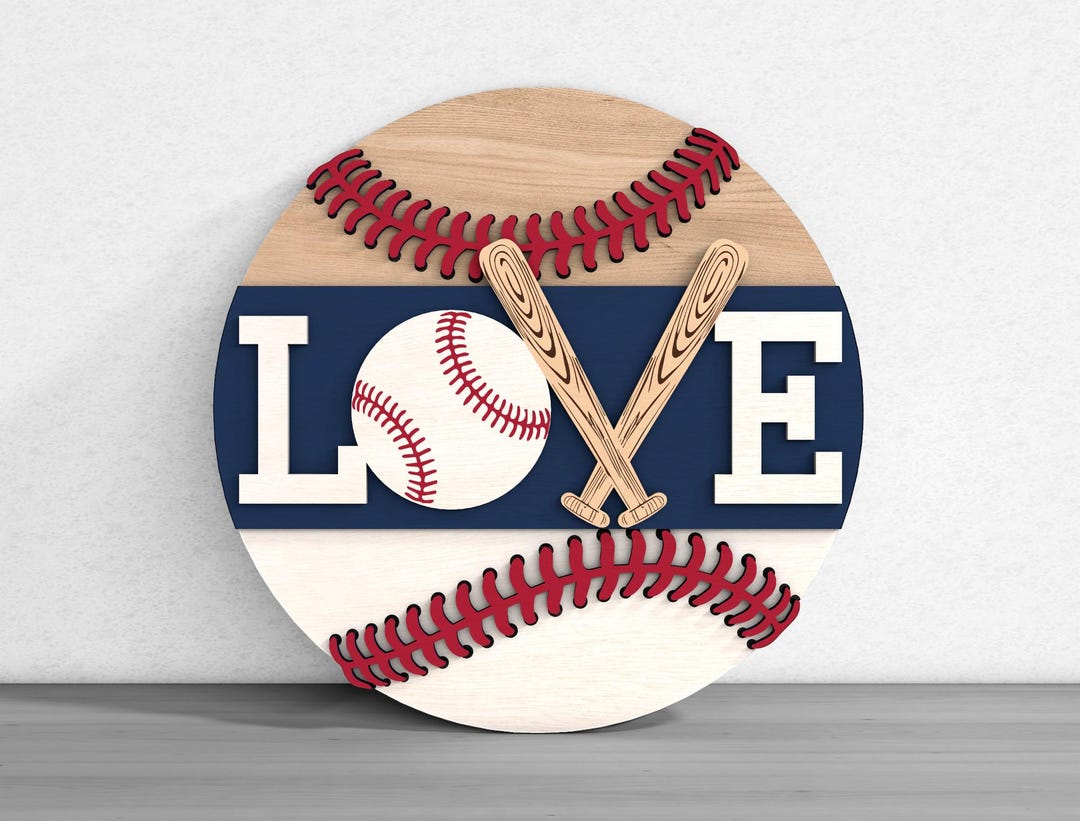 LOVE Baseball Welcome Sign Laser Cut Digital Files SVG – Sports Wall ...