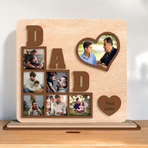 DAD Photo Frame Digital Files Laser Cut SVG |  Layered Laser Cut Digital File for Glowforge xTool | From Kids Personalized Frame